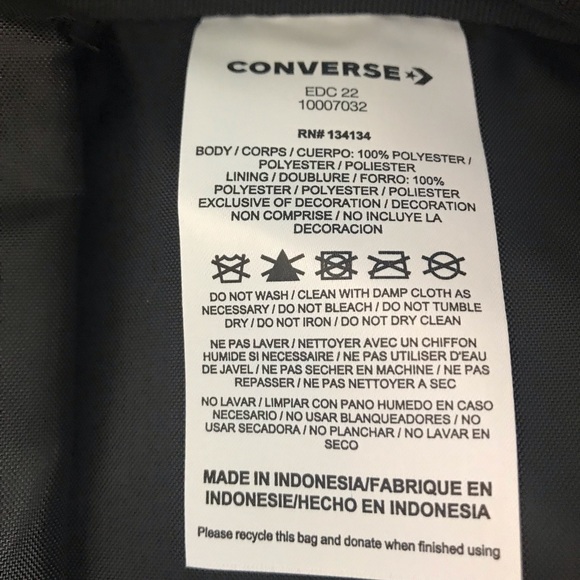 Converse EDC 22 Backpack Animal Black Camo Unisex - Picture 8 of 8